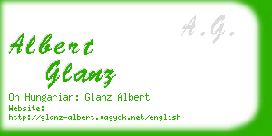 albert glanz business card